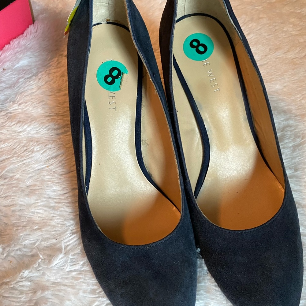 Nice west navy suede wedge pump NEW❤️❤️